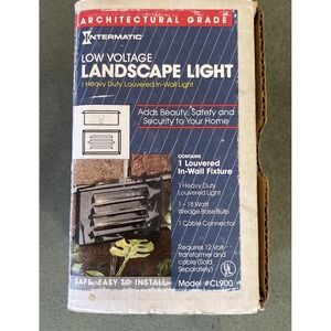 Intermatic Low Voltage Landscape Light Louvered In-Wall Brick Light CL900 Black